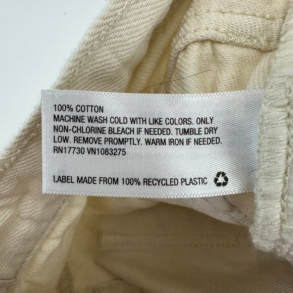 Universal Thread Relaxed Wide Leg Women's size 4 Cream Beige Denim Jeans - Picture 4 of 5